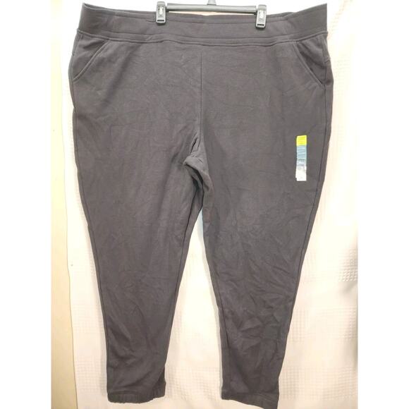 Tex Gear Sweatpants Womens Size 4X Long Black Joggers Fleece - Picture 1 of 10